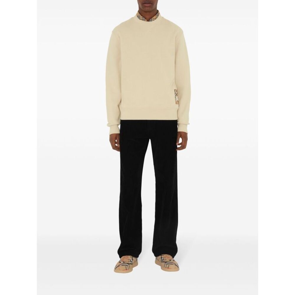 Burberry Men's Cotton Sweatshirt With Check Label - Picture 4 of 5
